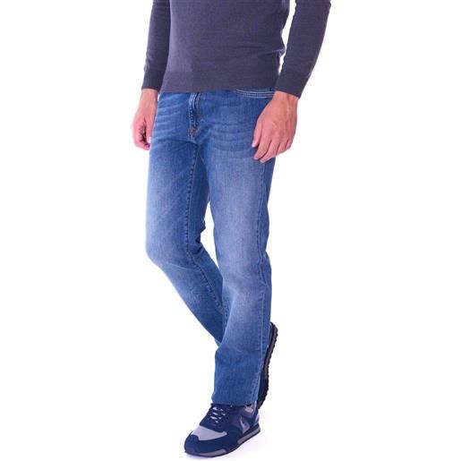 Trussardi Jeans jeans 380 icon denim stretch graffiato, colore blu