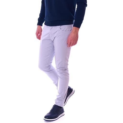 Trussardi Jeans pantalone 370 skinny trussardi jeans grigio chiaro, colore grigio