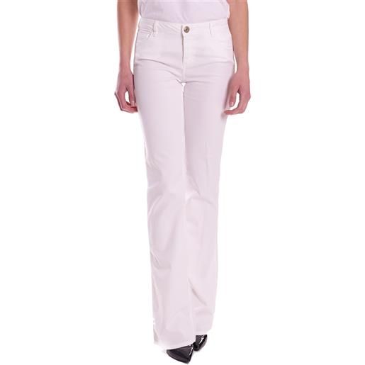 Trussardi Jeans pantalone a zampa trussardi jeans 206 flare, colore bianco