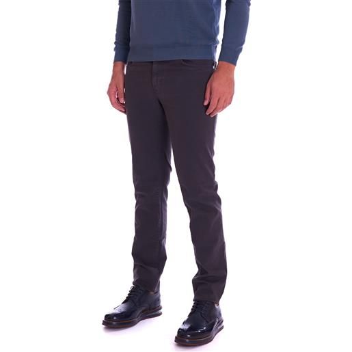 Trussardi Jeans pantalone 370 close trussardi jeans grigio operato, colore grigio