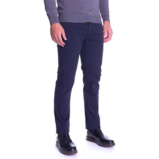 Trussardi Jeans pantalone 370 close trussardi jeans in piquet, colore blu