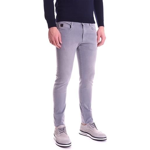 Trussardi Jeans jeans 370 extra slim trussardi jeans grigio chiaro, colore grigio