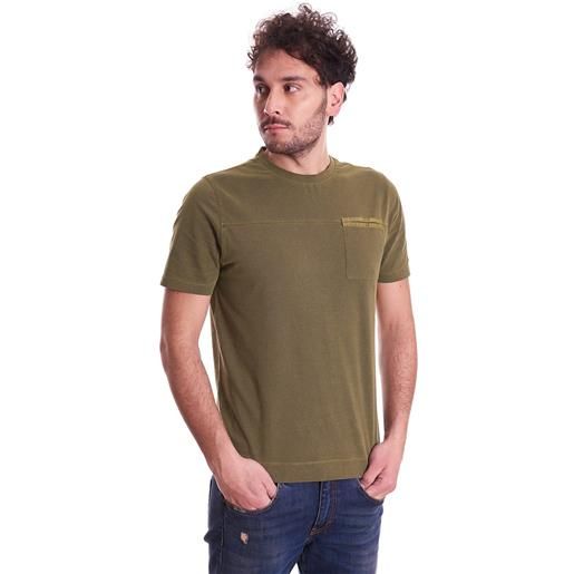 HERITAGE t-shirt HERITAGE in piquet con taschino, colore verde