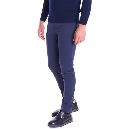 Trussardi Jeans pantalone 370 close trussardi jeans gabardine stretch, colore blu