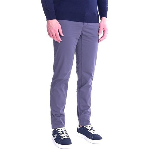 Trussardi Jeans pantalone 370 close trussardi raso leggero, colore grigio