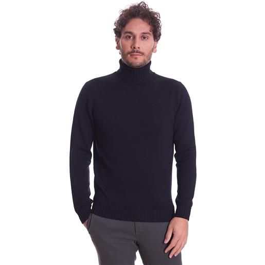 HERITAGE maglione collo alto HERITAGE in lana merinos, colore nero