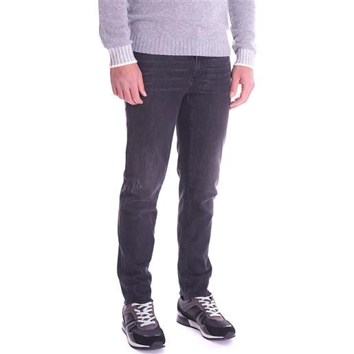 Trussardi Jeans jeans 370 close trussardi grigio graffiato elasticizzato, colore grigio