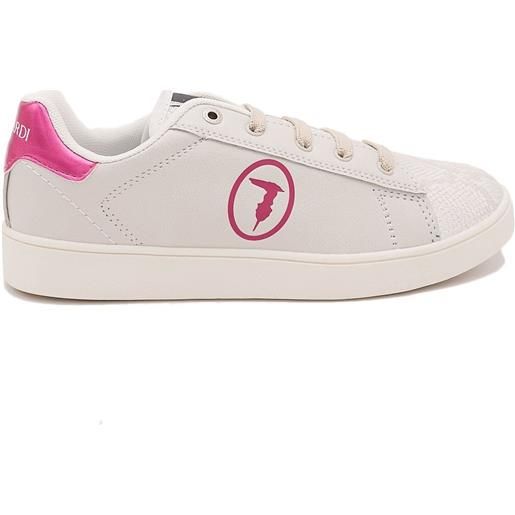 Trussardi Jeans sneaker trussardi con logo glitter rosa, colore rosa