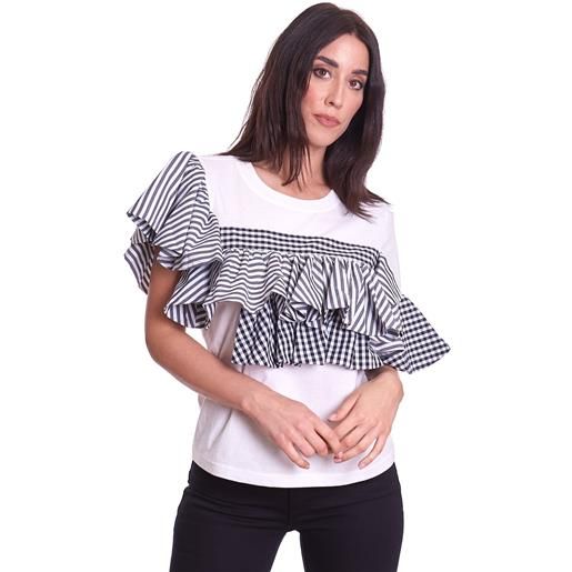 TWINSET ACTITUDE t-shirt TWINSET ACTITUDE con volant, colore bianco