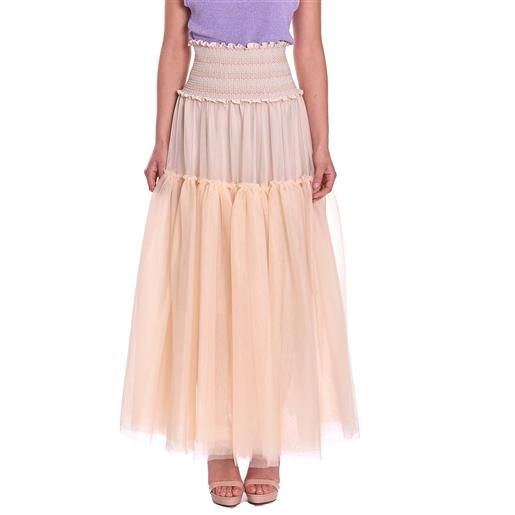 TWINSET ACTITUDE gonna longuette TWINSET ACTITUDE in tulle, colore panna