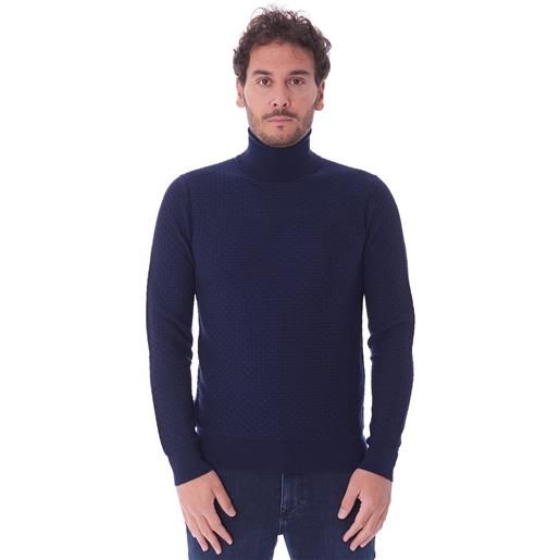 Trussardi Jeans maglia trussardi dolcevita operata, colore blu