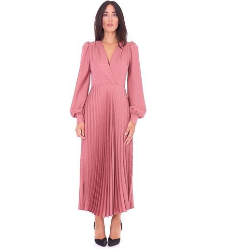 TWINSET abito lungo TWINSET plissettato rosa, colore rosa