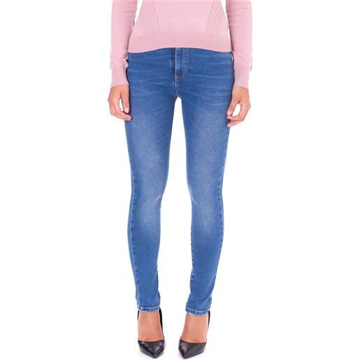 TWINSET jeans TWINSET skinny vita alta blu chiaro, colore blu