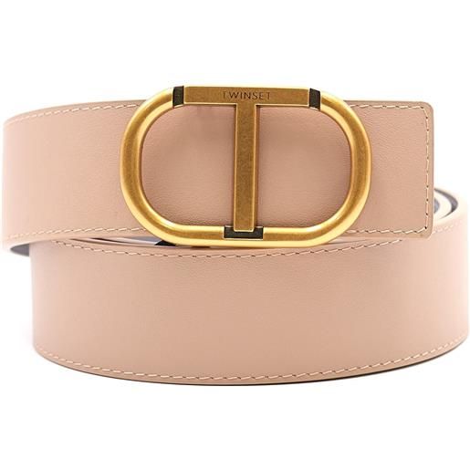 TWINSET cintura TWINSET reversibile con logo ovale, colore rosa