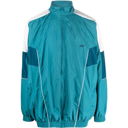Martine Rose giacca sportiva con design a inserti - blu