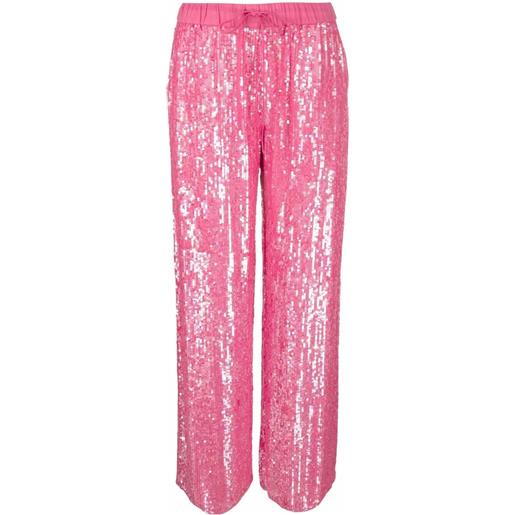 P.A.R.O.S.H. pantaloni con paillettes - rosa