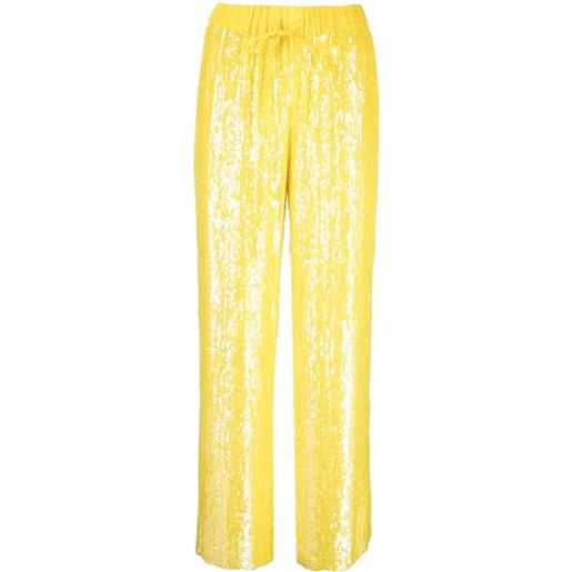 P.A.R.O.S.H. pantaloni con paillettes - giallo