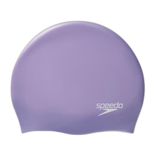 Speedo unisex adulto plain moulded silicone cap cuffia da nuoto, viola, taglia unica