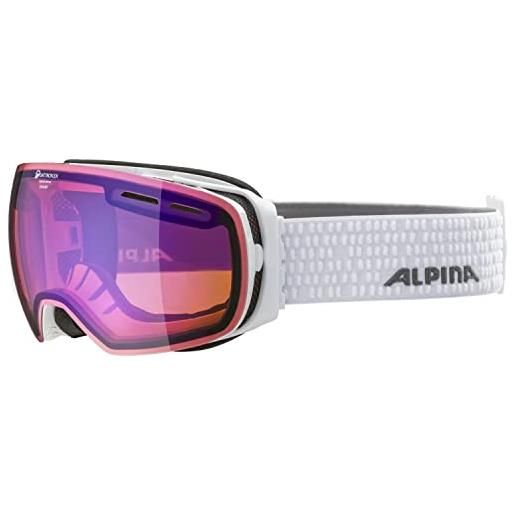 ALPINA unisex - adulti, granby q-lite occhiali da sci, white, one size