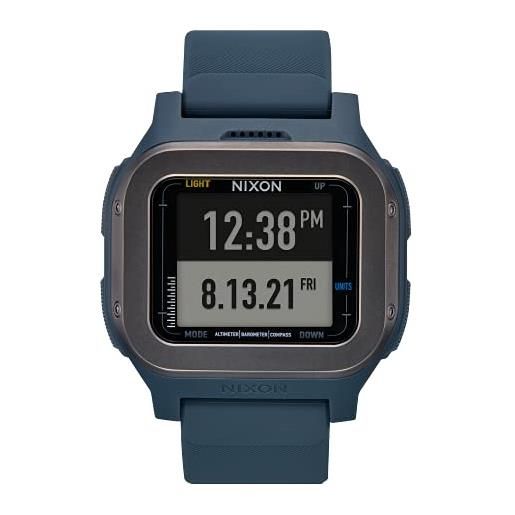 Nixon orologio digitale quarzo uomo con cinturino in silicone a1324-307-00