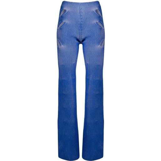 Dion Lee pantaloni con dettaglio cut-out - blu