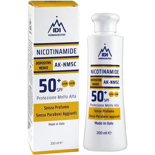 IDI FARMACEUTICI Srl nicotinamide ak-nmsc 50+spf protezione molto alta 200 ml