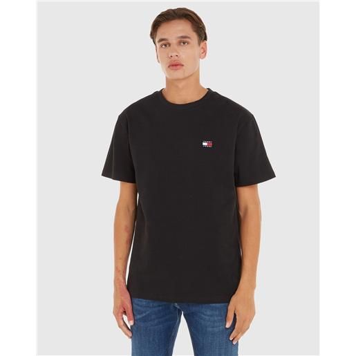 Tommy Hilfiger t-shirt classic fit con distintivo nero uomo
