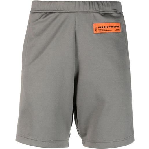 Heron Preston shorts sportivi con applicazione - grigio