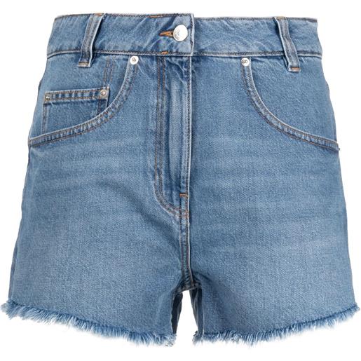 IRO shorts denim japa con vita bassa - blu
