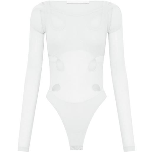 Dion Lee body con cut-out - bianco