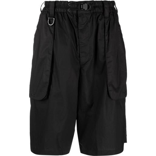 Y-3 shorts a gamba ampia - nero