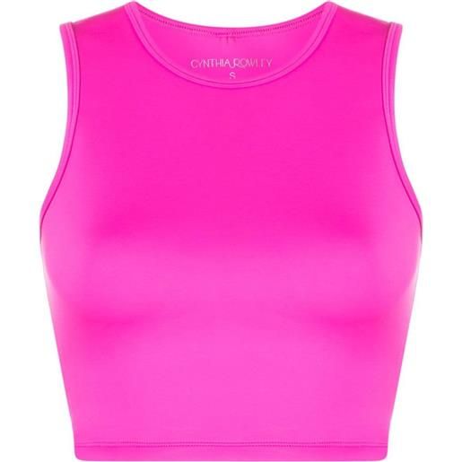 Cynthia Rowley top crop con apertura posteriore - rosa