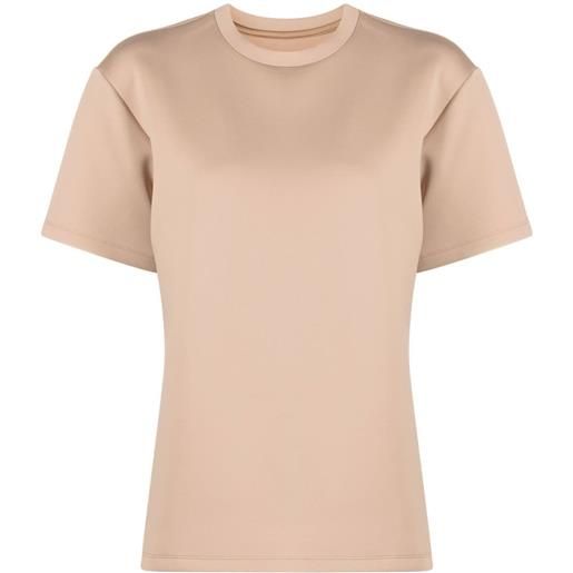 Cynthia Rowley t-shirt con maniche a spalla bassa - marrone