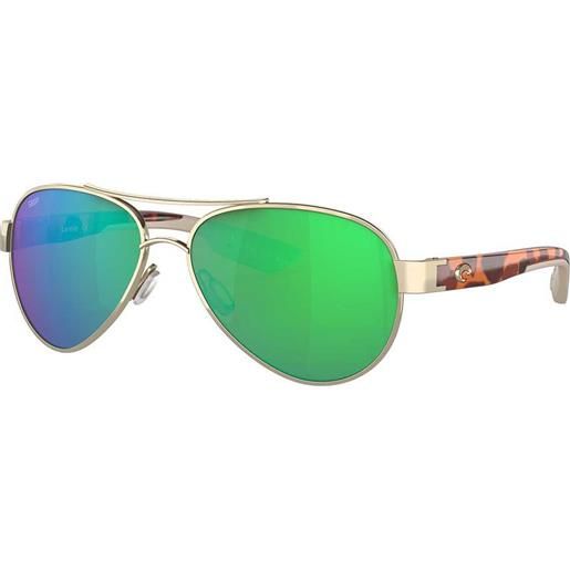 Costa loreto mirrored polarized sunglasses oro green mirror 580p/cat2 uomo