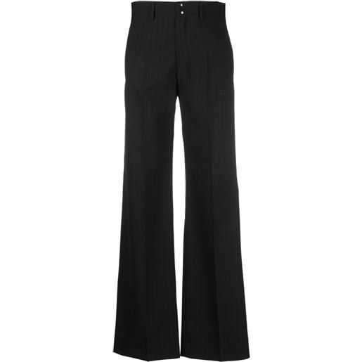 MM6 Maison Margiela pantaloni a gamba ampia con pieghe - nero
