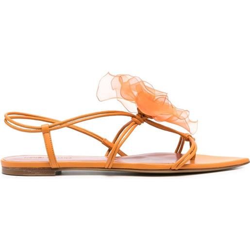 Nensi Dojaka sandali con applicazione - arancione