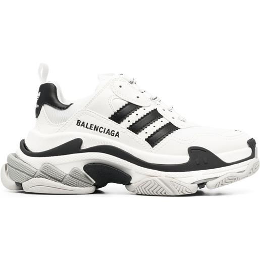Balenciaga sneakers triple s con design a inserti x adidas - bianco