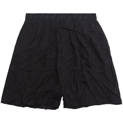 Balenciaga shorts con stampa - nero