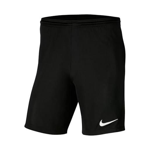 Nike y nk dry park iii short nb k, pantaloncini sportivi unisex bambini, black/white, xl