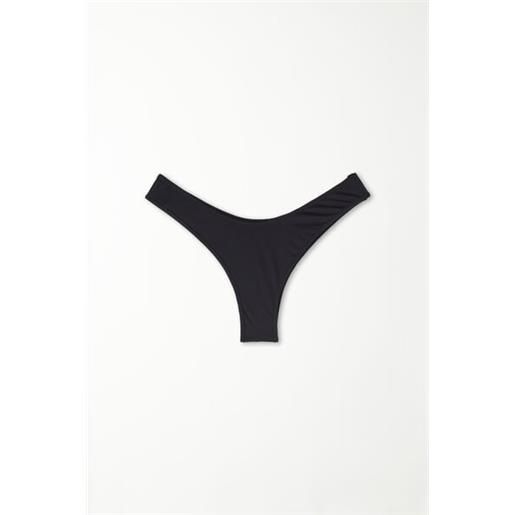 Tezenis bikini slip sgambato microfibra riciclata donna nero
