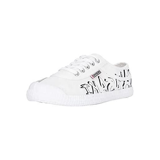Kawasaki graffiti canvas shoe, sneakers unisex adults', 1002 white, 39 eu