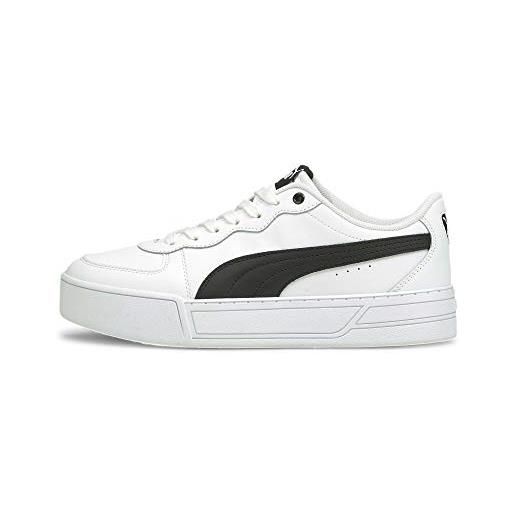Puma skye - scarpe da ginnastica donna, bianco (puma white/puma black), 40 eu, pair