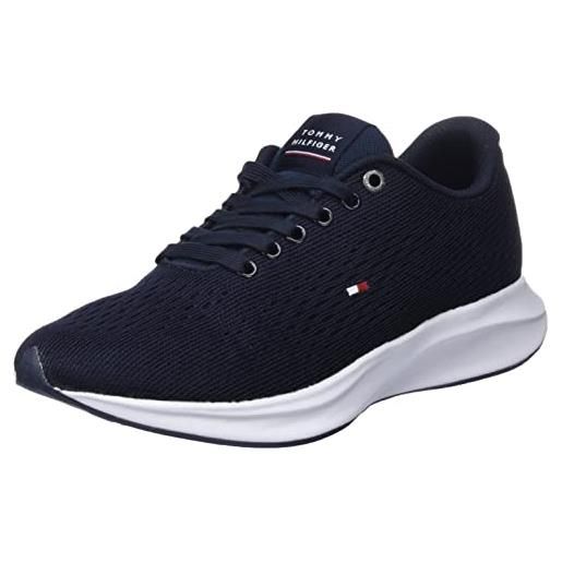 Tommy Hilfiger sneakers da runner uomo lightweight scarpe sportive, blu (desert sky), 40 eu