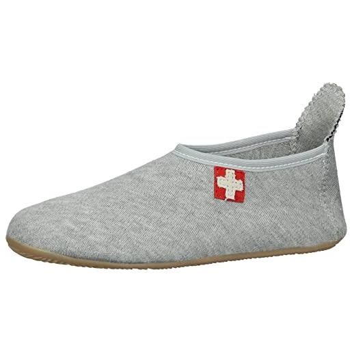 Living Kitzbühel ciabatte con croce svizzera, pantofole, grigio chiaro, 30 eu