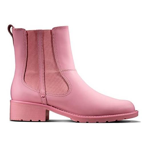Clarks 261479414 donna stivali di gomma, rosa (pink pink), 37.5 eu