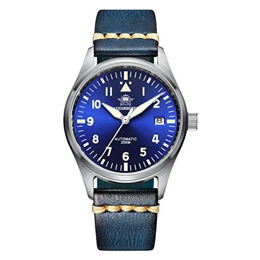 ADDIESDIVE orologio automatico blu da uomo, 20 bar, cintura blu, 75.5g, my-h2