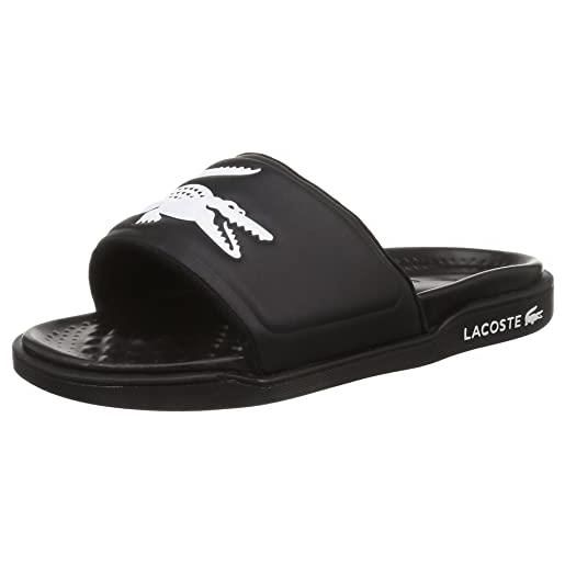 Lacoste 43cfa0040, slides & sandals donna, colore: bianco e nero, 39.5 eu