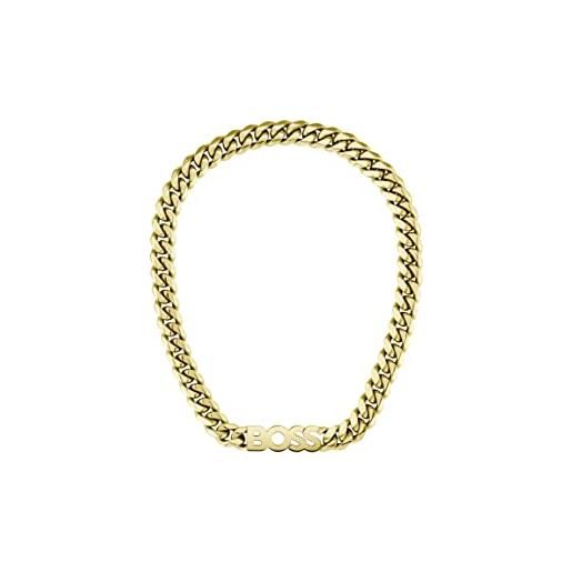 BOSS jewelry collana a catena da uomo collezione kassy in acciaio inossidabile, oro (yellow gold), taglia unica