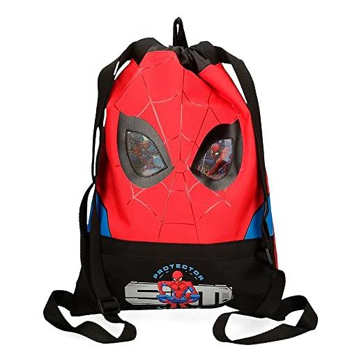 Marvel spiderman protector zaino borsa rossa 30x40 cm poliestere 0,6l