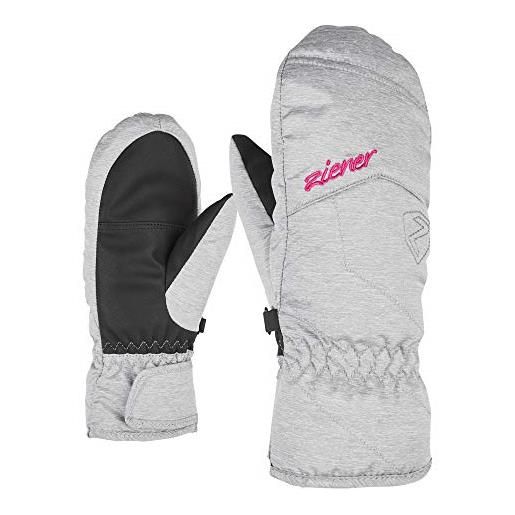 Ziener layota pr mitten girls glove, guanti da sci/sport invernali. Bambina, rosa, 6.5